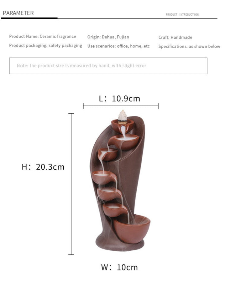 Aesthetic creative aromatherapy stove ceramic aromatherapy waterfall aromatherapy stove oriental aesthetic creative aromatherapy stove natural fragrance home decoration room decoration