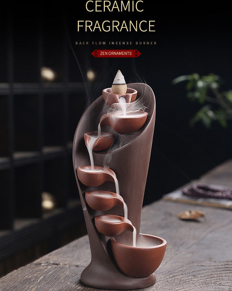 Aesthetic creative aromatherapy stove ceramic aromatherapy waterfall aromatherapy stove oriental aesthetic creative aromatherapy stove natural fragrance home decoration room decoration