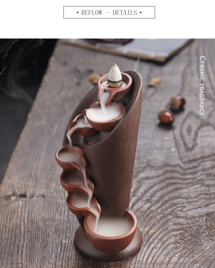 Aesthetic creative aromatherapy stove ceramic aromatherapy waterfall aromatherapy stove oriental aesthetic creative aromatherapy stove natural fragrance home decoration room decoration