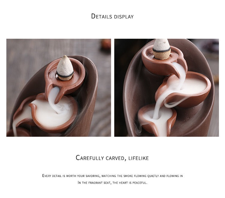 Aesthetic creative aromatherapy stove ceramic aromatherapy waterfall aromatherapy stove oriental aesthetic creative aromatherapy stove natural fragrance home decoration room decoration