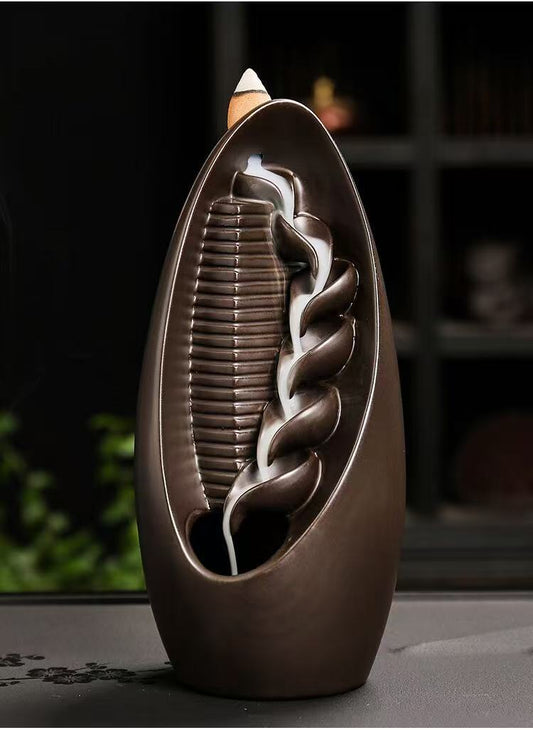 禪意天然倒流香薰爐 - 家居裝飾 空靈天然香薰營造舒適家居氛圍提升家居美感道家主題