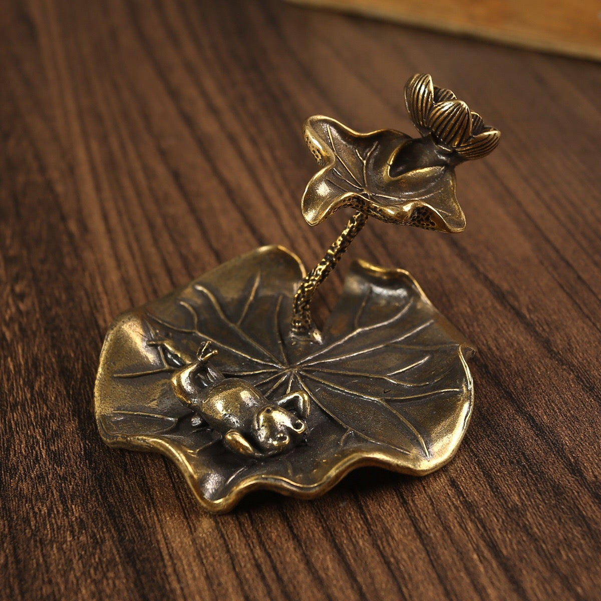 Exquisite brass Buddha hand holding lotus aromatherapy burner | An ideal home decoration for creating a meditation space