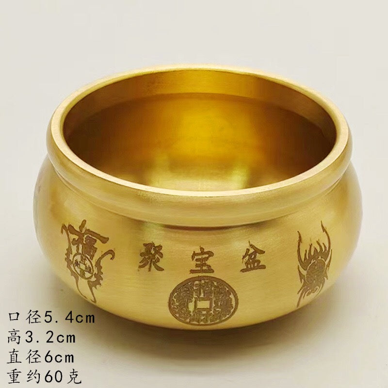 Pure copper incense burner for attracting wealth and fortune, home decoration, living room Feng Shui decoration, Chinese style brass cornucopia, incense burner, hand-held ornament