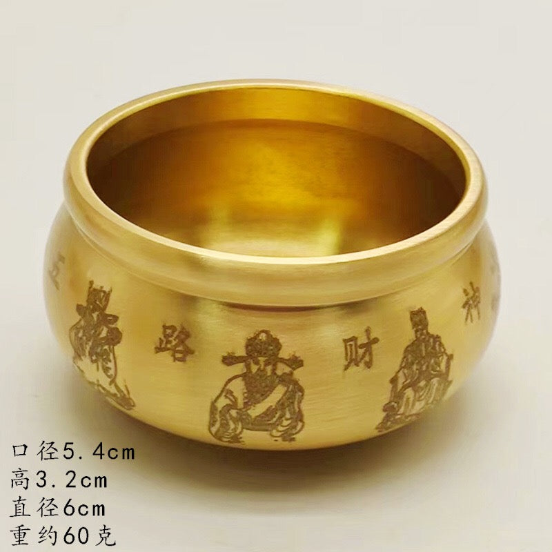 Pure copper incense burner for attracting wealth and fortune, home decoration, living room Feng Shui decoration, Chinese style brass cornucopia, incense burner, hand-held ornament