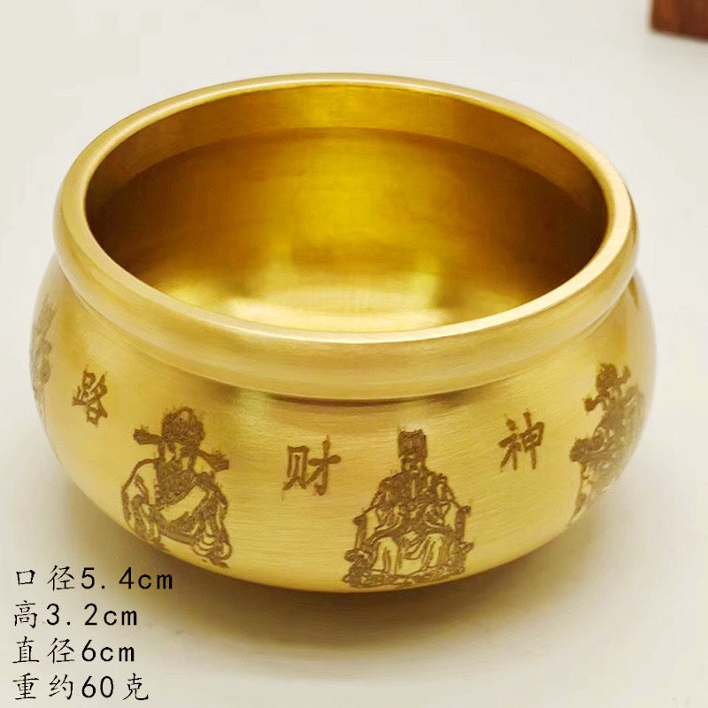 Pure copper incense burner for attracting wealth and fortune, home decoration, living room Feng Shui decoration, Chinese style brass cornucopia, incense burner, hand-held ornament