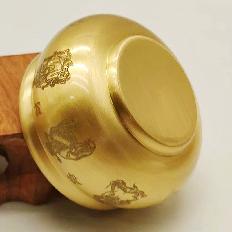 Pure copper incense burner for attracting wealth and fortune, home decoration, living room Feng Shui decoration, Chinese style brass cornucopia, incense burner, hand-held ornament