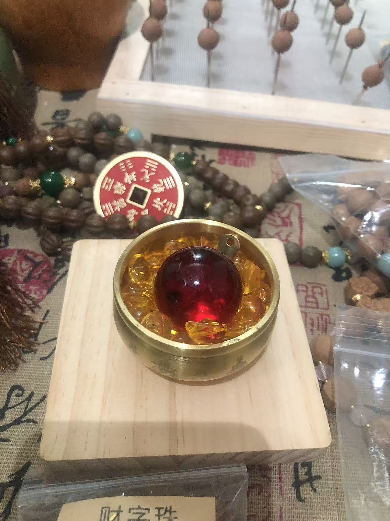 Pure copper incense burner for attracting wealth and fortune, home decoration, living room Feng Shui decoration, Chinese style brass cornucopia, incense burner, hand-held ornament