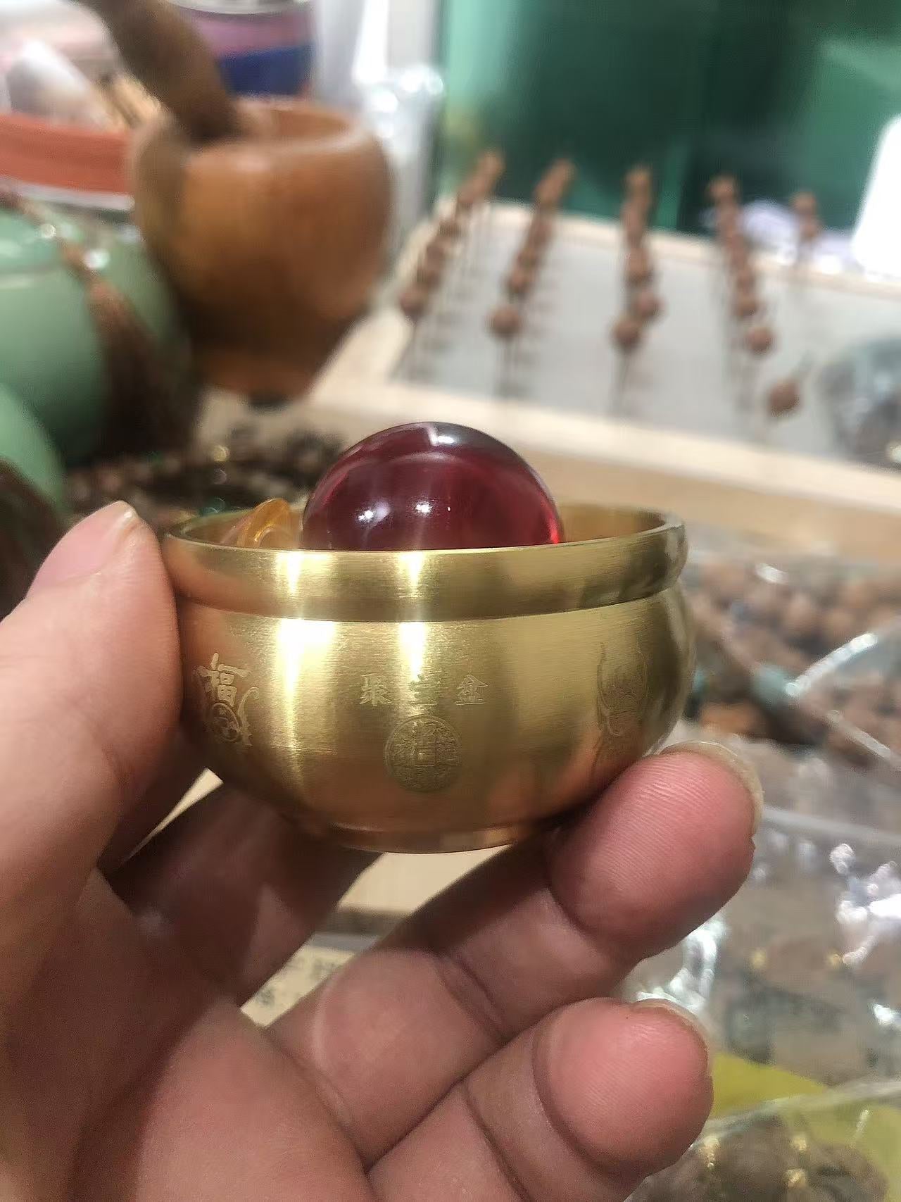 Pure copper incense burner for attracting wealth and fortune, home decoration, living room Feng Shui decoration, Chinese style brass cornucopia, incense burner, hand-held ornament