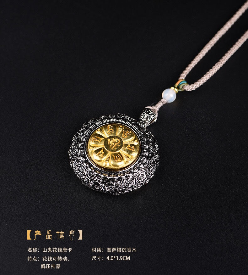 Natural agarwood Taoist mountain ghost Money pendant Fashion accessory selection pendant with unique Chinese style