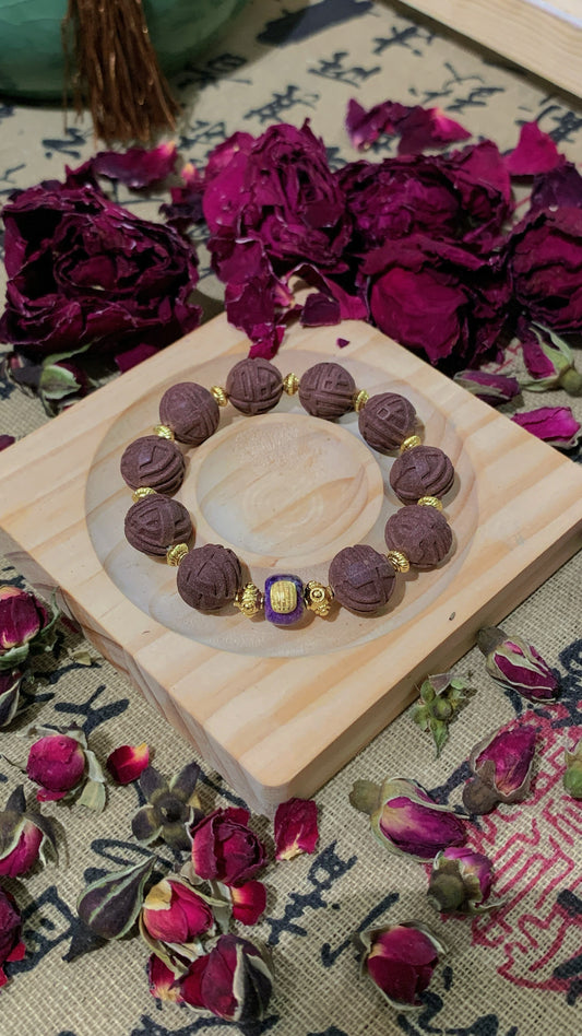 玫瑰解郁中药手串,合香珠手工制品,五年持久散发天然香味,舒适生活必备饰品