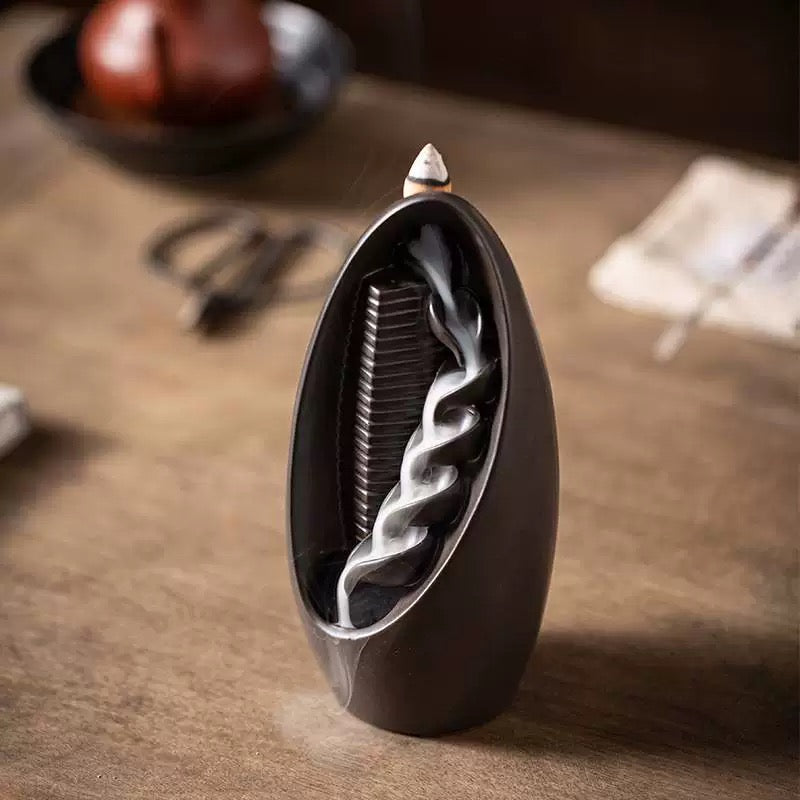 Zen Natural Backflow Aromatherapy Stove - Home Decoration Ethereal Natural Aromatherapy Creates a Comfortable Home Atmosphere Enhances Home Aesthetics Taoist Theme