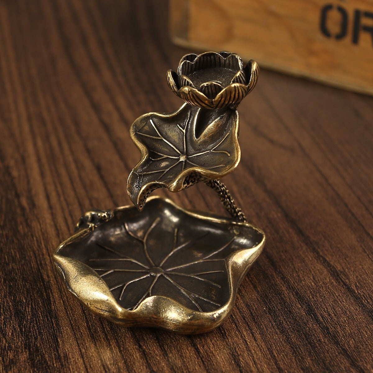 Exquisite brass Buddha hand holding lotus aromatherapy burner | An ideal home decoration for creating a meditation space